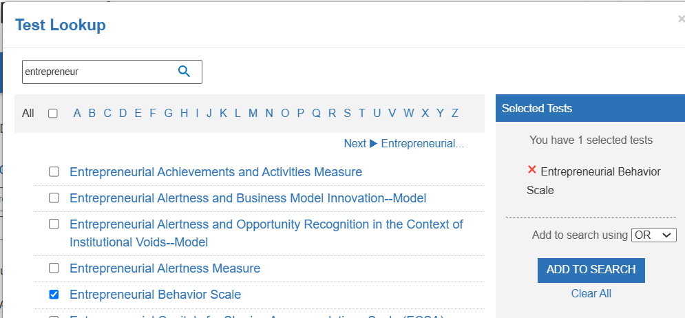 Search Tools & Tips for APA PsycNet